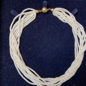 Sweet Water Cultured Pearl Necklace with 10 Strands